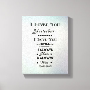 Black I Love You - Canvas Print キャンバスプリント