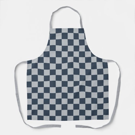 Black ice checkered board pattern エプロン (正面)