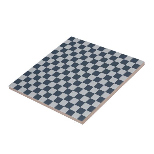 Black ice checkered board pattern タイル (側面)