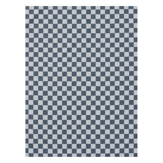 Black ice checkered board pattern テーブルクロス (正面)