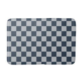 Black ice checkered board pattern バスマット