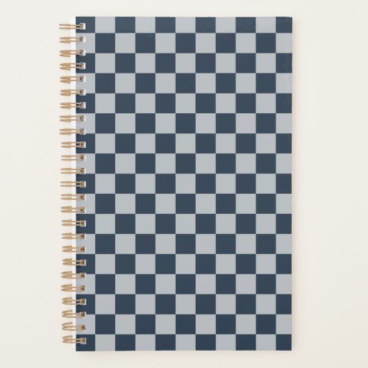 Black ice checkered board pattern プランナー手帳 (正面)