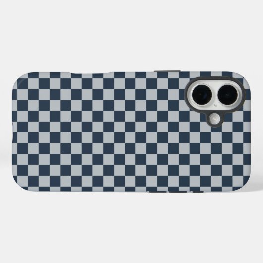Black ice checkered board pattern Case-Mate iPhoneケース (裏面 (横))