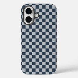 Black ice checkered board pattern iPhone 16ケース
