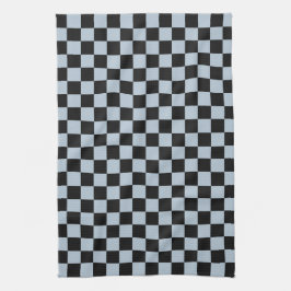 Black ice checkered pattern キッチンタオル