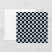 Black ice checkered pattern サンキューカード (正面/裏面)