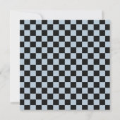 Black ice checkered pattern サンキューカード (正面)