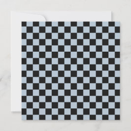 Black ice checkered pattern サンキューカード