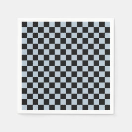 Black ice checkered pattern スタンダードカクテルナプキン