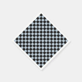 Black ice checkered pattern スタンダードカクテルナプキン (角)