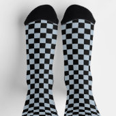 Black ice checkered pattern ソックス (上部)