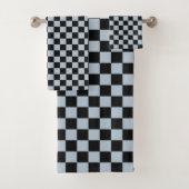 Black ice checkered pattern バスタオルセット (インサイチュ)