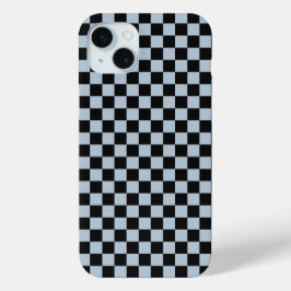 Black ice checkered pattern iPhone 15 miniケース
