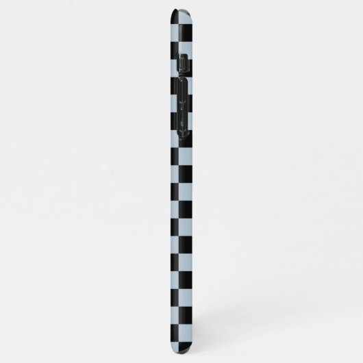 Black ice checkered pattern iPhoneケース (左側)