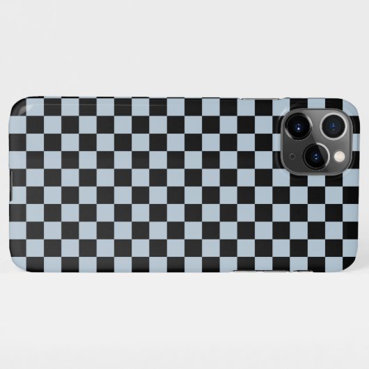Black ice checkered pattern iPhoneケース (裏面横)