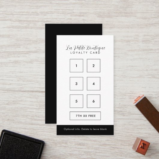Black IG, FB, YouTubeソーシャルモダンスクリプト ロイヤリティカード (正面/裏面インサイチュ)