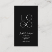 Black IG, FB, YouTubeソーシャルモダンスクリプト ロイヤリティカード (裏面)