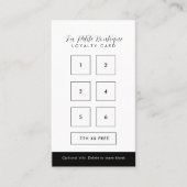 Black IG, FB, YouTubeソーシャルモダンスクリプト ロイヤリティカード (正面)