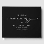 Black In Loving Memory Memorial Funeral ゲストブック (正面)