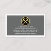 Black In White Frame Colorful Handyman Tools 名刺 (裏面)