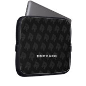 Black Initial pattern Laptop Case for Anyone ラップトップスリーブ (正面右)