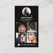 Black Instagram Photo Social Media後を追、 Us 名刺 (正面)