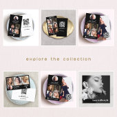 Black Instagram Photo Social Media Networking スクエア名刺