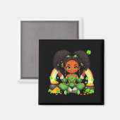 Black Irish Afro Black Girl African American St Pa マグネット (正面/裏面)