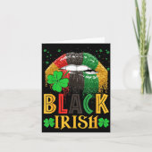 Black Irish Dripng Lips African American St Patric カード (正面)