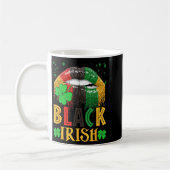 Black Irish Dripng Lips African American St Patric コーヒーマグカップ (左)