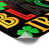 Black Irish Dripng Lips African American St Patric ポスター (角)