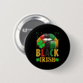 Black Irish Dripng Lips African American St Patric 缶バッジ (正面&裏面)