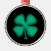Black Irish round premium ornament メタルオーナメント (正面)