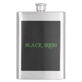 Black Irish stainless steel flask フラスク (正面)