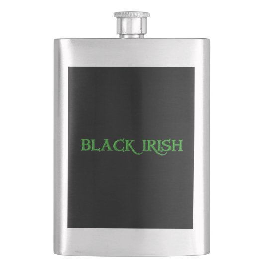 Black Irish stainless steel flask フラスク (正面)