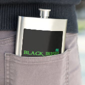 Black Irish w clover stainless steel flask フラスク (インサイチュ)