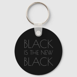 Black is the new Black - タイポグラフィーキーリング キーホルダー