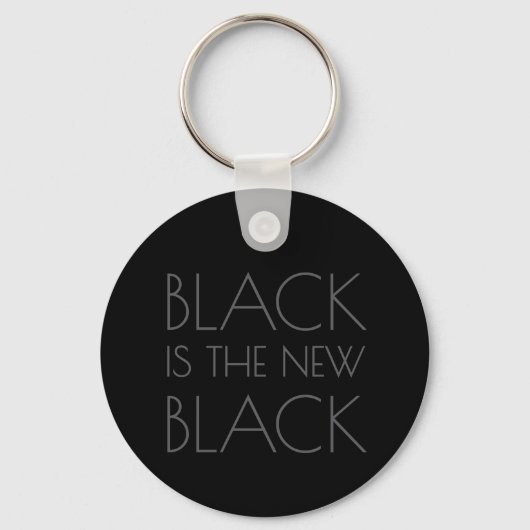 Black is the new Black - タイポグラフィーキーリング キーホルダー (正面)