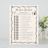 Black Italian Bridal Shower Who Said Game Card 招待状 (スタンド正面)