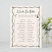 Black Italian Bridal Shower Would She Rather Game 招待状 (スタンド正面)