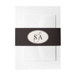 Black Ivory Classic Oval Old Money Wedding  招待状ベリーバンド