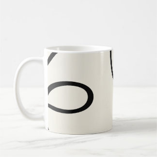 Black Ivory Flowing Line Abstract コーヒーマグカップ