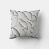 Black & Ivory Geometric Throw Pillow クッション (裏面)