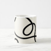 Black Ivory Loop Line Abstract コーヒーマグカップ (中央)