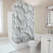 Black & Ivory Textured Shower Curtain  シャワーカーテン (インサイチュ)