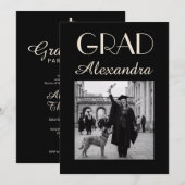 Black Ivory Veterinary Medicine Graduation Party 招待状 (正面/裏面)