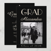 Black Ivory Veterinary Medicine Graduation Party 招待状 (正面/裏面)