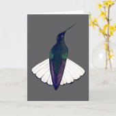 Black Jacobin Hummingbird  カード (黄色い花)