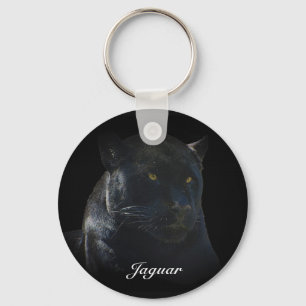 Black Jaguar Wild Cat Animal-Lover Keychain キーホルダー