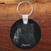 Black Jaguar Wild Cat Animal-Lover Keychain キーホルダー (正面)